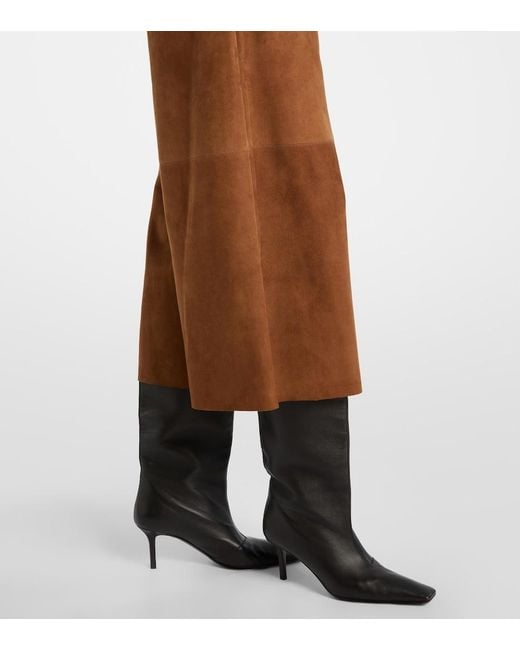 Yves Salomon Brown Suede Culottes