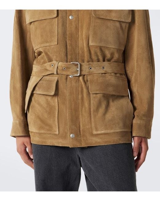 Arma Brown Doran Belted Suede Jacket for men