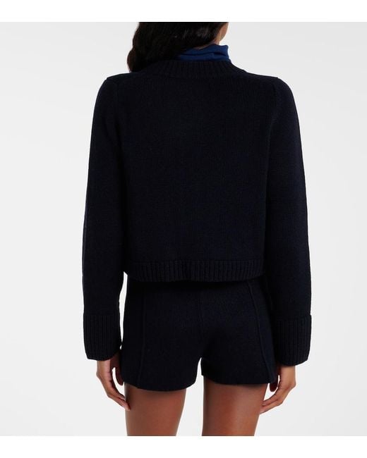 Jardin Des Orangers Blue Wool And Cashmere Cardigan