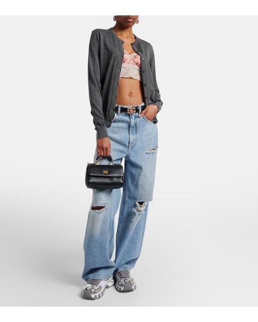 Dolce & Gabbana Gray Dg Country Road Suede-Trimmed Sneakers