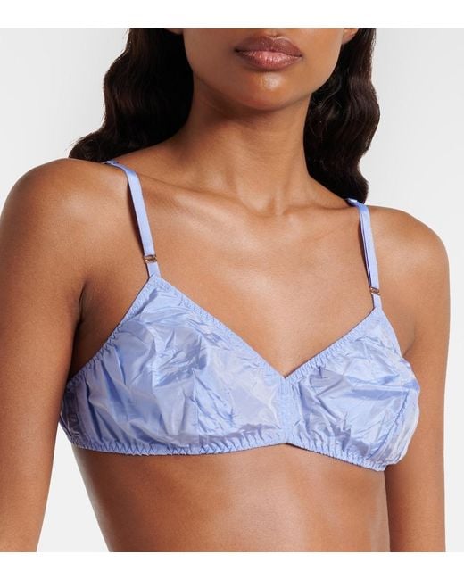 Prada Blue Silk Bra