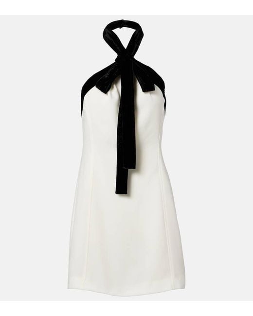 Robe Jolie En Crepe Et Velours Jonathan Simkhai en coloris White