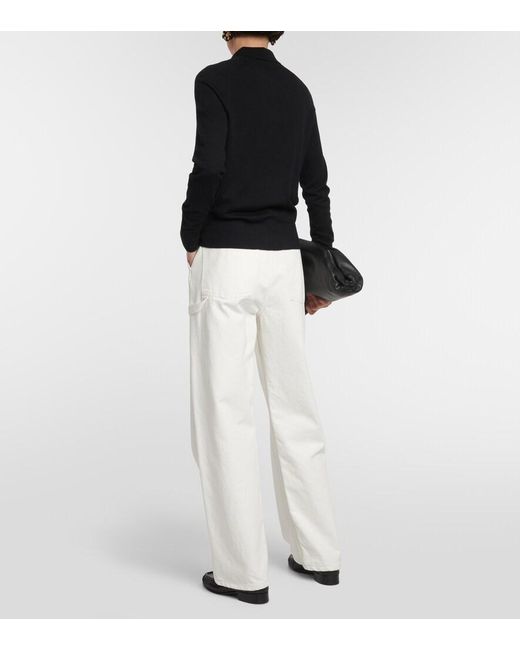 Co. Black Cashmere Polo Sweater