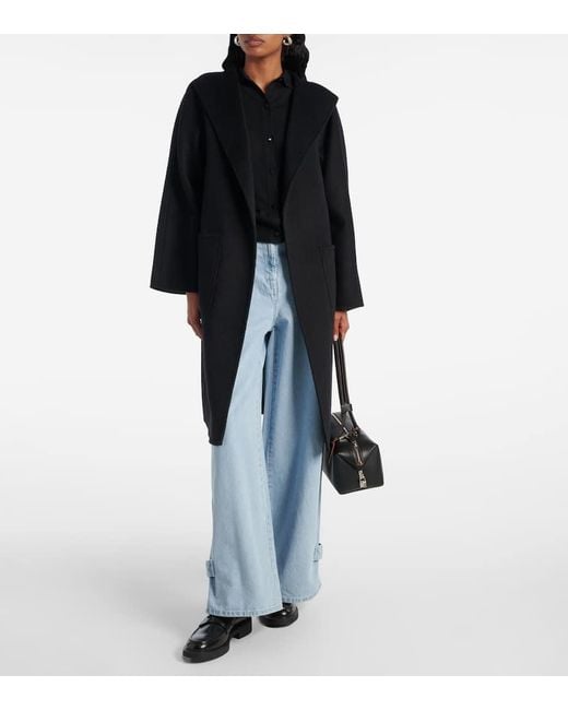 Max Mara Black Romania Virgin Wool Shirt