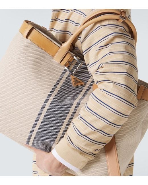 Borsa Buckle di Prada in Natural da Uomo