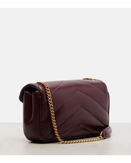Saint Laurent White Loulou Mini Leather Crossbody Bag