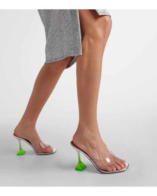 AMINA MUADDI White Lupita Glass 95 Pvc Mules
