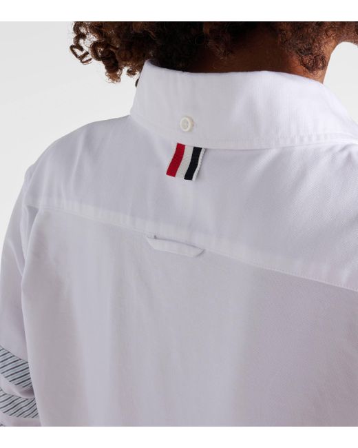 Robe chemise en coton Thom Browne en coloris White