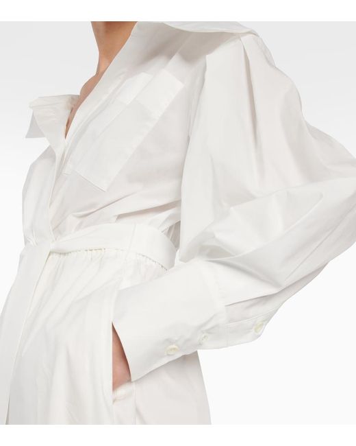 Altuzarra White Kleid Lyddy Aus Einem Baumwollgemisch
