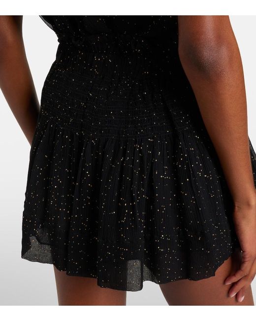 Isabel Marant Black Maelly Silk Georgette Shorts