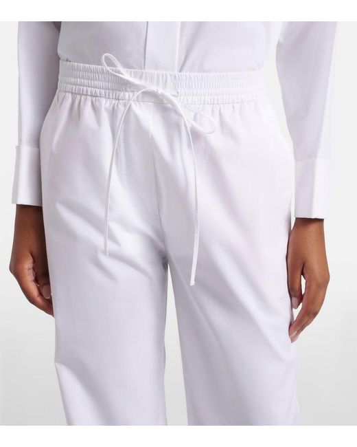 Dorothee Schumacher White Poplin Power Ii Cotton Poplin Wide-Leg Pants
