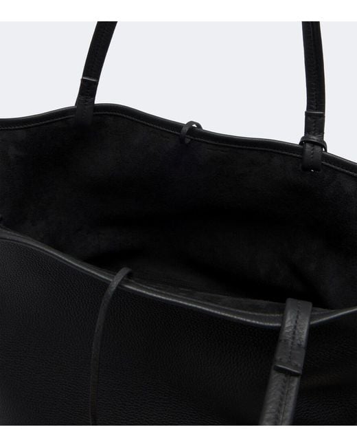 The Row Black Park Tote Three Leather Shopper