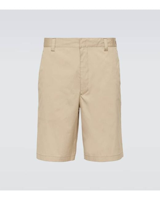 Prada Shorts Aus Einem Baumwollgemisch in Natural für Herren