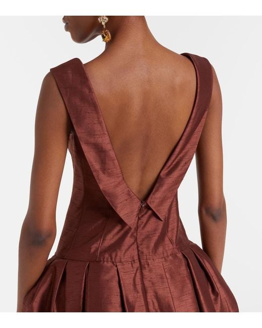 ShuShu/Tong Brown Bow-Detail Mini Dress