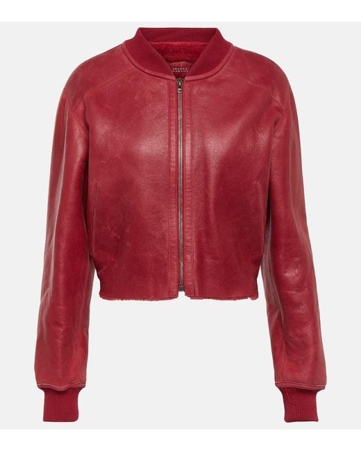 Isabel Marant Red Olina Leather Jacket