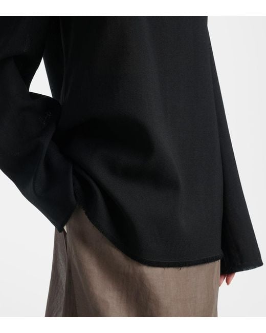 The Row Black Cattaleya Wool Top