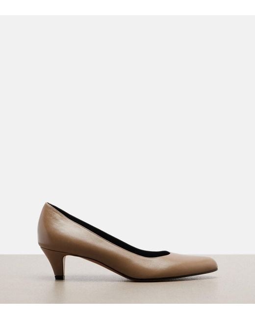 The Row Brown Ornella Leather Pumps