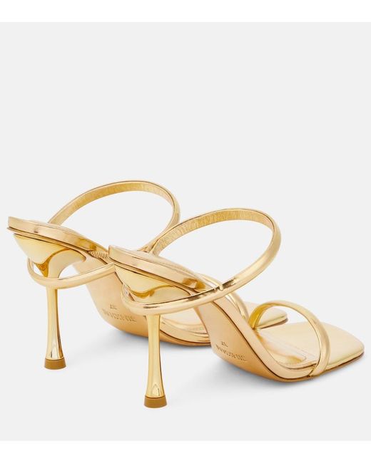 SIMKHAI Siren Metallic Leather Sandals | Lyst