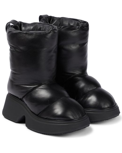 Loewe Padded Leather Boots in Black Lyst