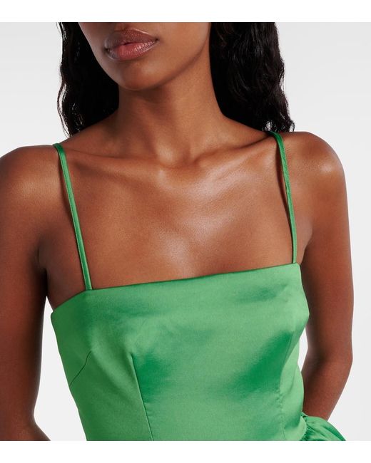 ALÉMAIS Green Floral Gathered Minidress