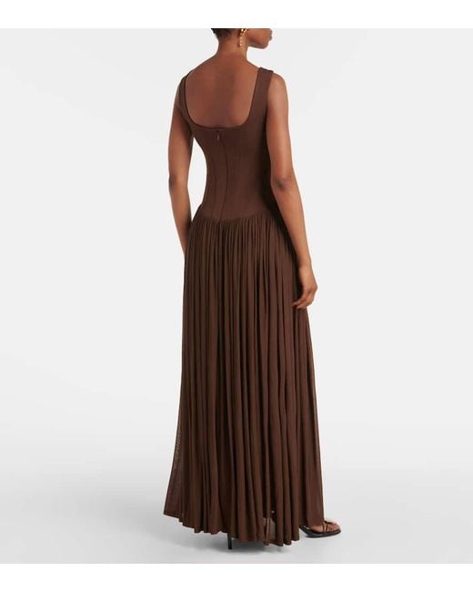 Jonathan Simkhai Brown Maxikleid Jamie Aus Jersey