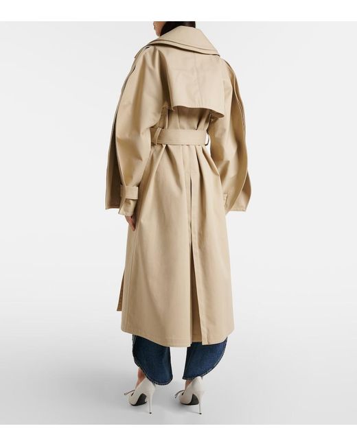 Alaïa Natural Split Sleeve Belted Trench Coat
