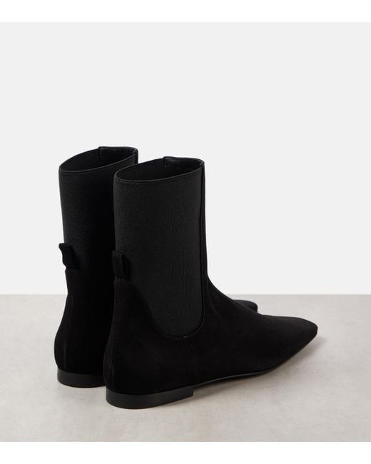 Totême  Black Suede Chelsea Boots