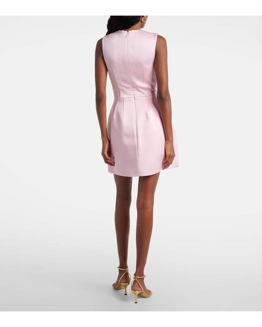 Rebecca Vallance Pink Aymee Bow-Detail Minidress