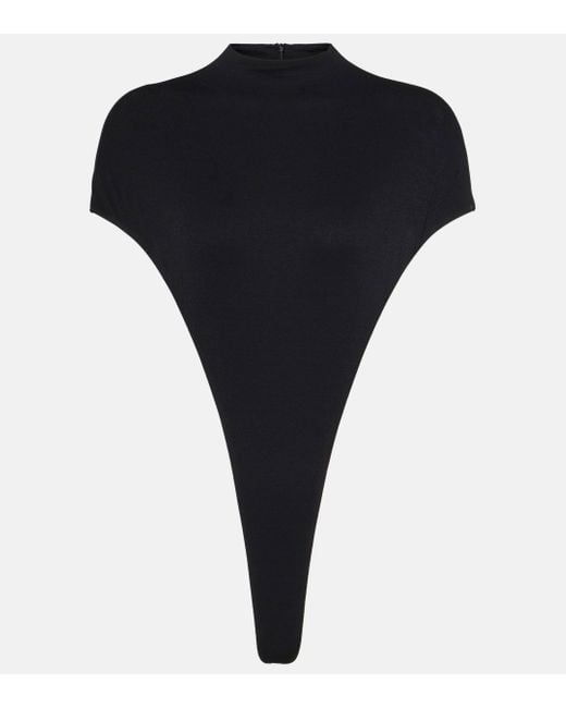 LAQUAN SMITH Black Jersey Bodysuit