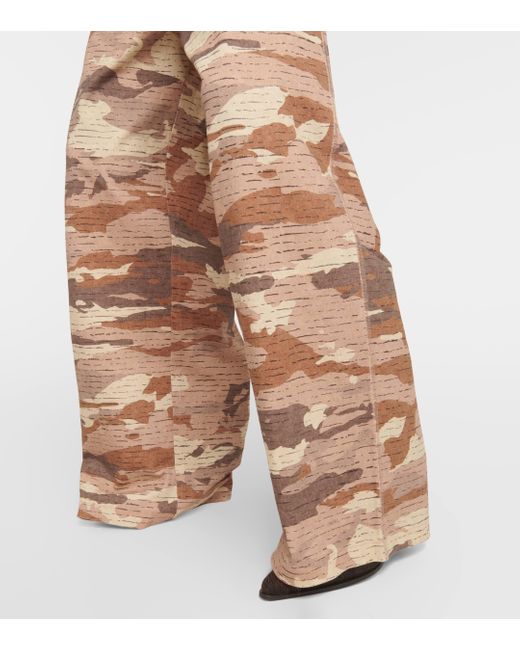 Acne Natural Fega Camouflage Cotton Sweatpants