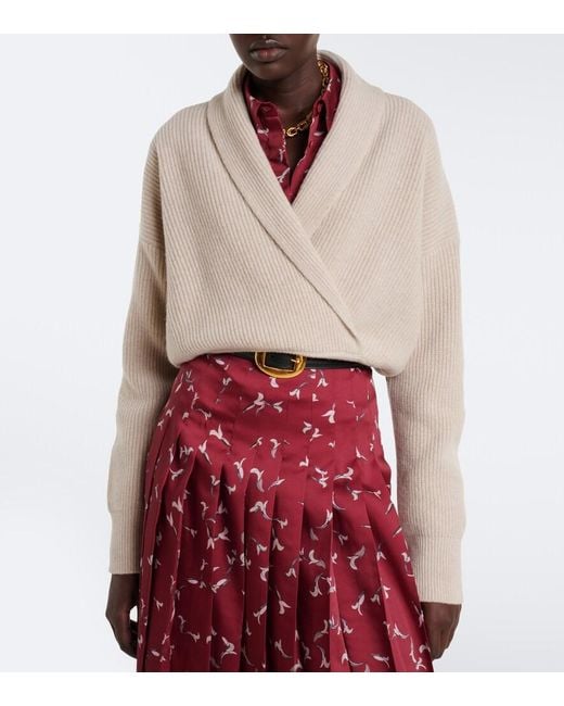 Altuzarra Natural Richman Cropped Virgin Wool Sweater