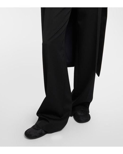 The Row Blue Encore Wool Flared Pants