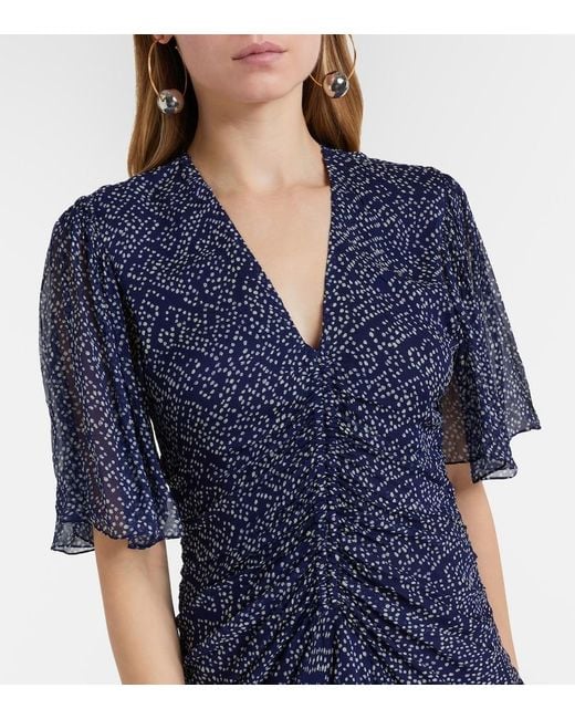 Isabel Marant Blue Vivienne Printed Muslin Minidress