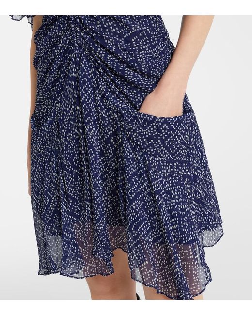 Isabel Marant Blue Vivienne Printed Muslin Minidress