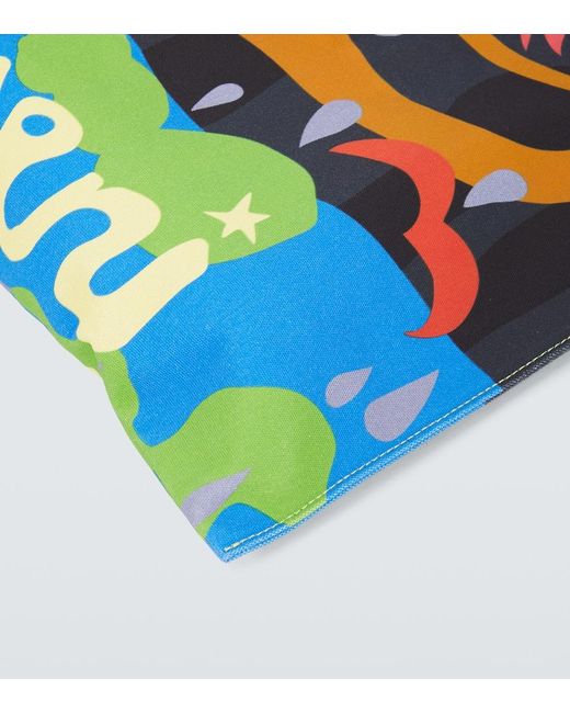 Marni White X No Vacancy Inn Printed Canvas Tote Bag for men