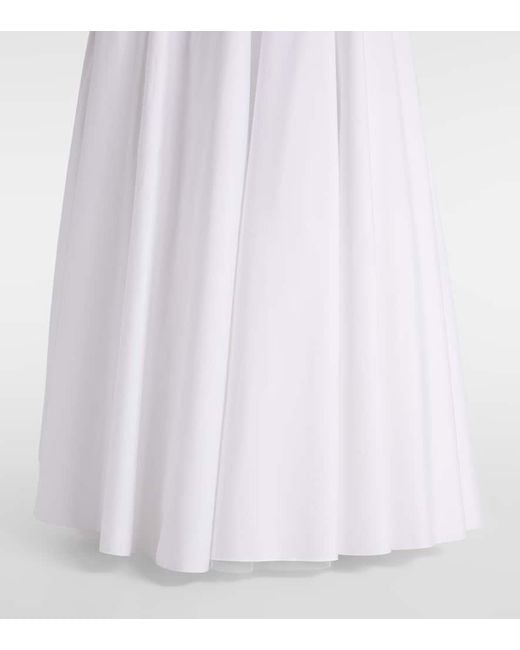Giambattista Valli White Off-Shoulder-Robe Aus Baumwolle
