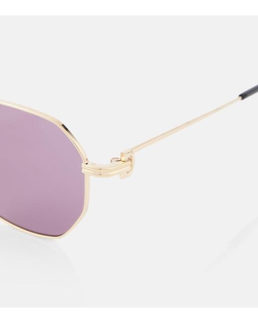 Cartier Purple Premiere Round Sunglasses