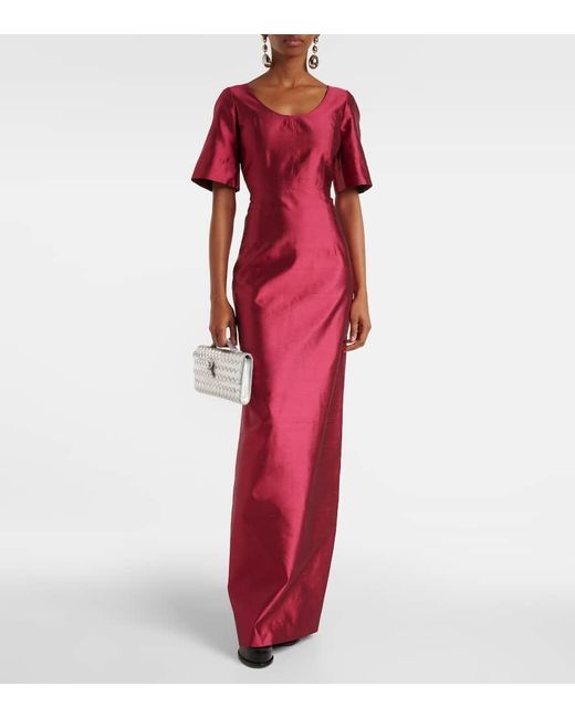 Abito Lungo Collette di Markarian in Red