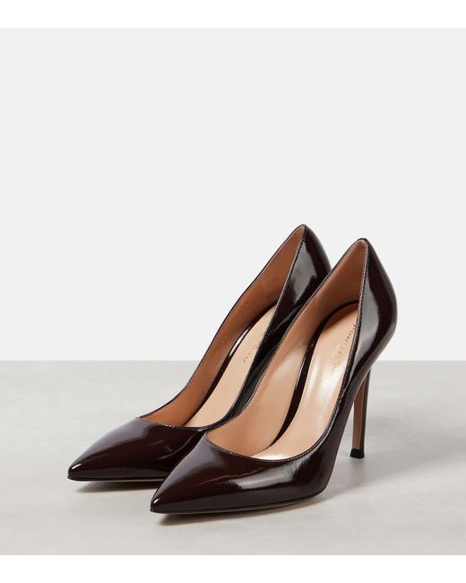 Gianvito Rossi Brown Pumps Gianvito 105 Aus Lackleder