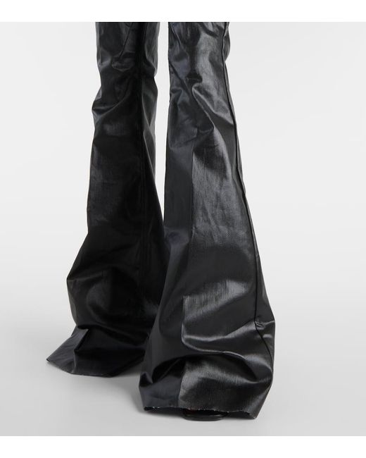 Jeans bootcut Bolan revestidos de tiro alto Rick Owens de color Black