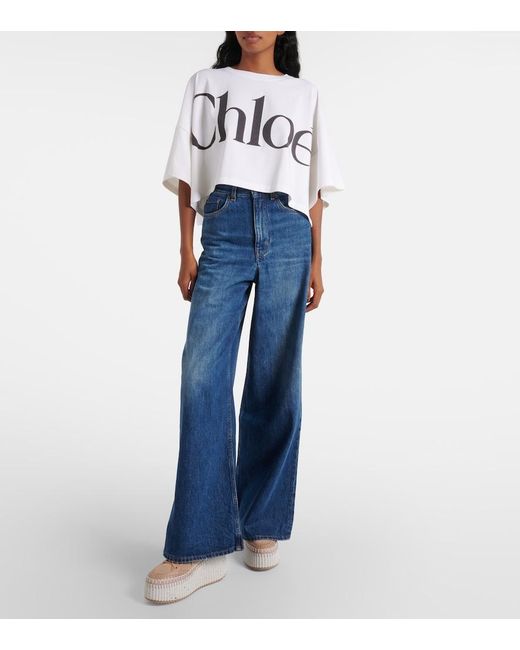 Chloé Natural Nama 80 Suede And Leather Wedge Sneakers