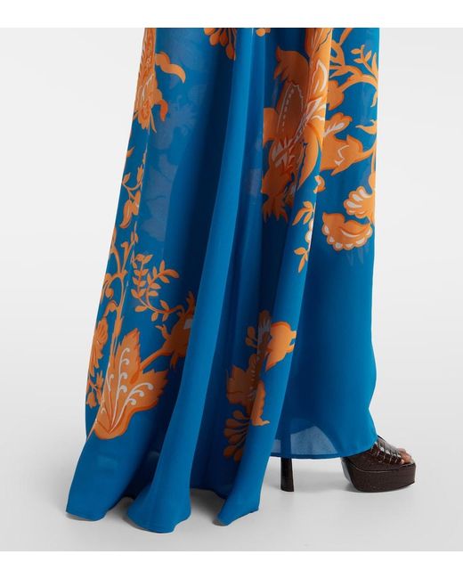 Etro Blue Printed Maxi Dress