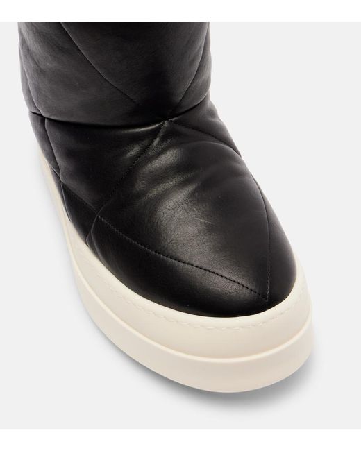 Rick Owens Black Mega Bumper Lunar Leather Boots