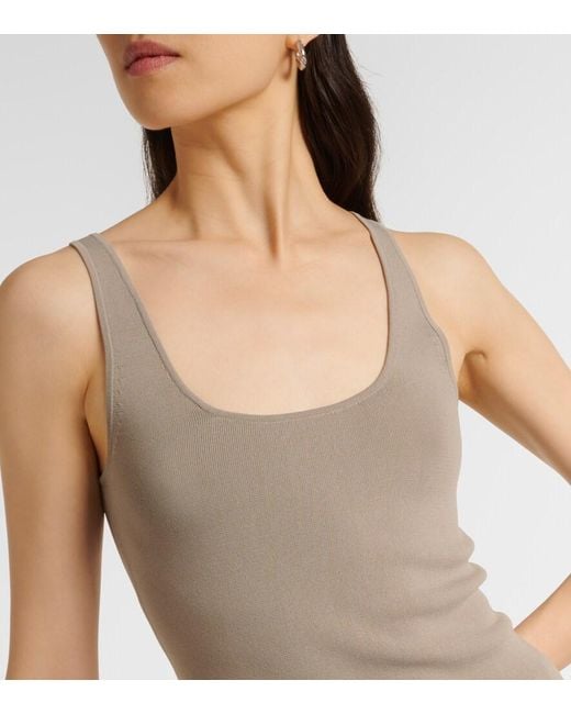 Totême Gray Knitted Tank Top