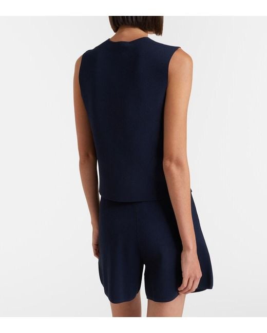 Chaleco De Crepe Max Mara de color Blue