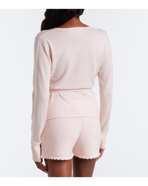 Posse Pink Maisie Wool Wrap Top