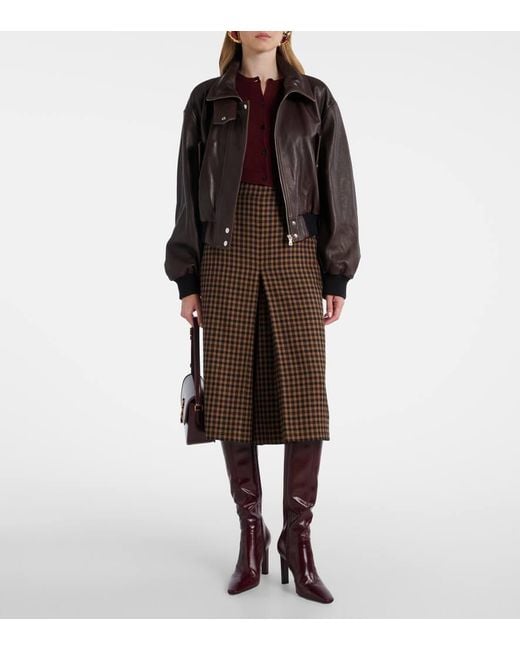 Nour Hammour Brown Bomberjacke Briar Aus Leder