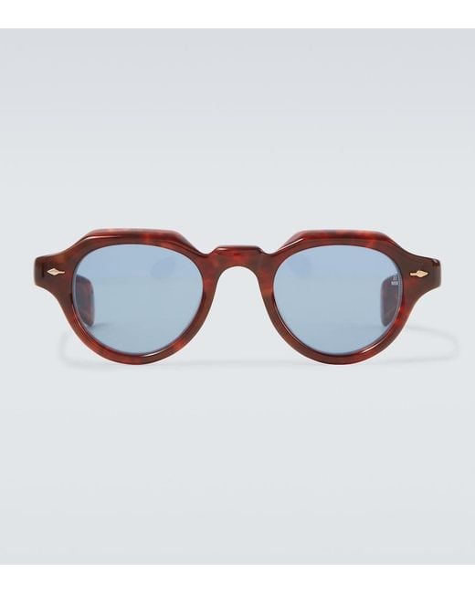 Jacques Marie Mage Brown Kellerman Round Sunglasses for men