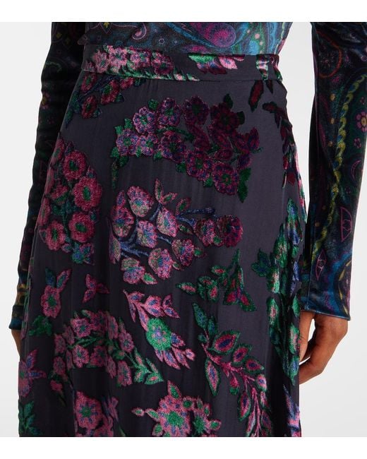 Jupe Longue Imprimee Etro en coloris Blue
