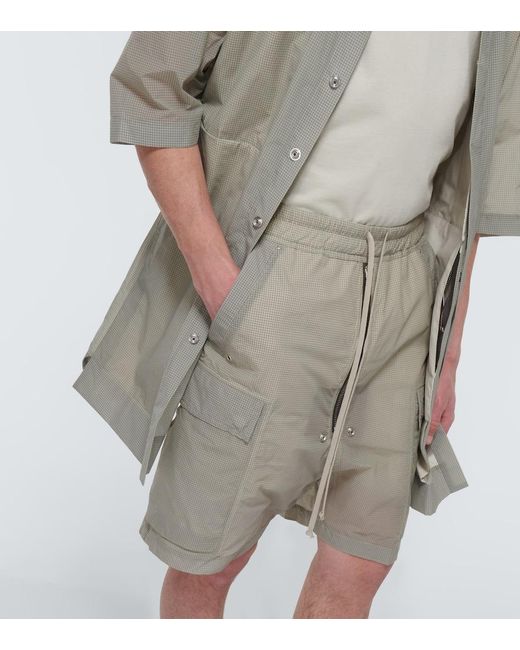 Rick Owens Gray Technical Shorts for men